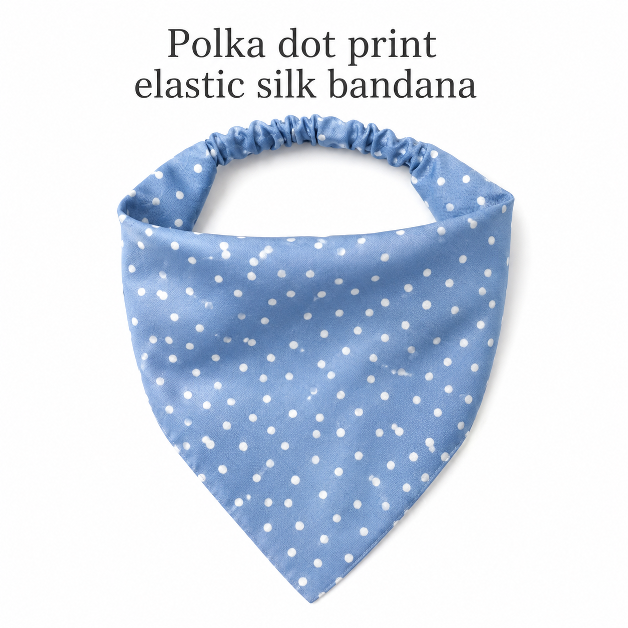 Polka Dot Print Elastic Silk Bandana