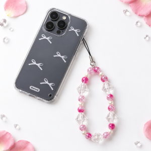 Magenta Prism Beaded Phone Charm