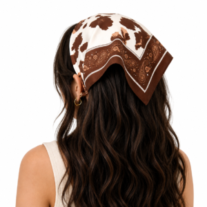 Rust Cowhide Paisley Bandana