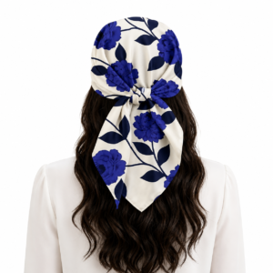 COBALT ROSE SILK BANDAN