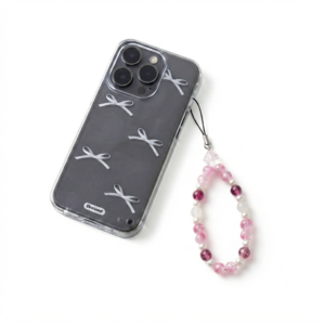 Blush Blossom Beaded Phone Charm