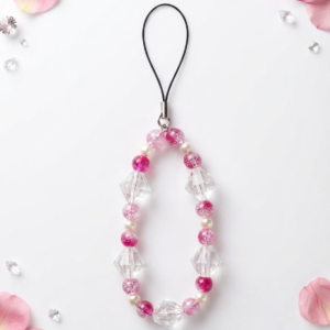 Magenta Prism Beaded Phone Charm