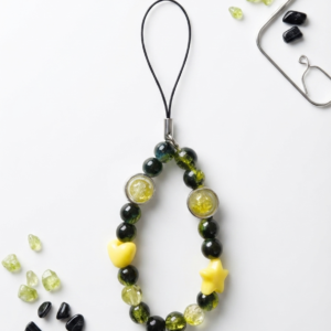 Olive & Sun Yellow Beaded Phone Charm