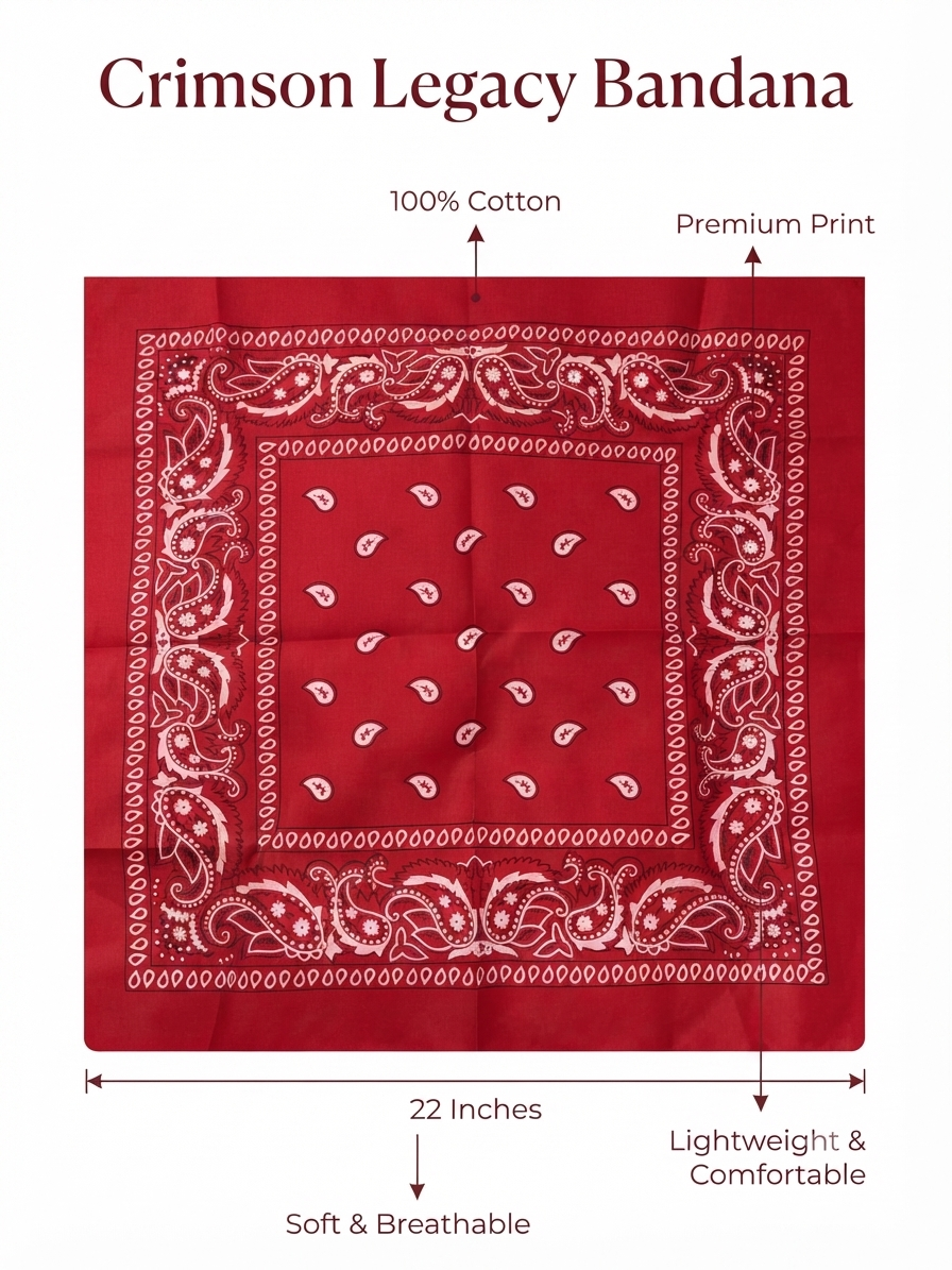 Crimson Legacy Bandana - Image 2
