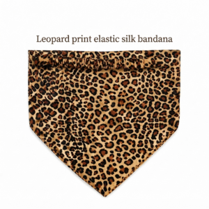 Leopard Print Elastic Silk Bandana