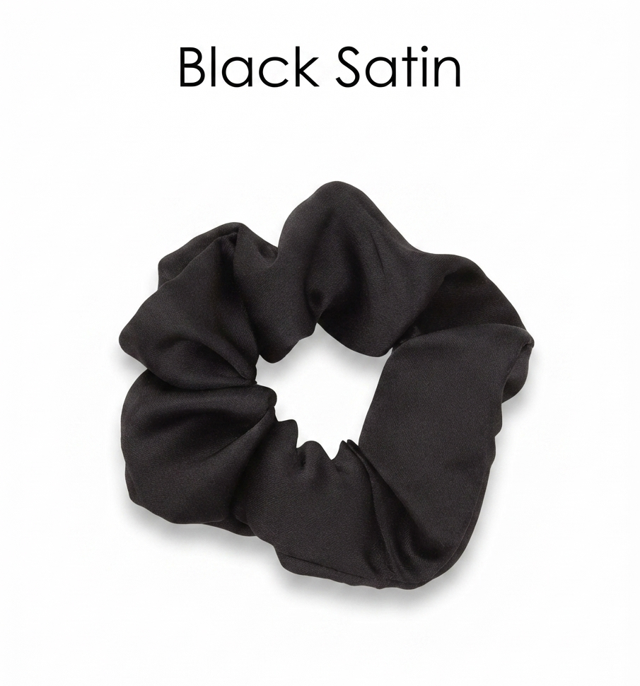 Black Chiffon Scrunchie