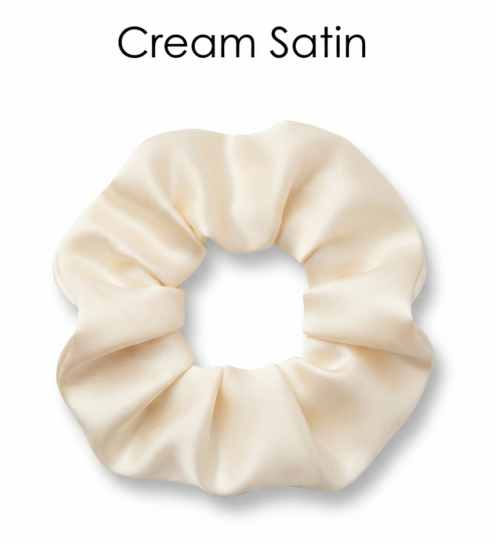 Cream Chiffon Scrunchie