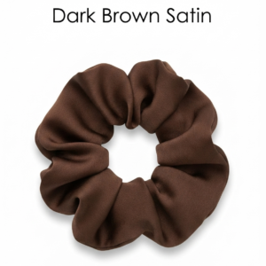 Dark Brown Chiffon Scrunchie