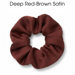 Deep Red-Brown Chiffon Scrunchie