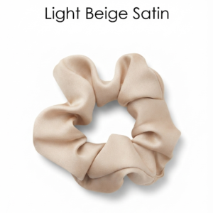 Light Beige Chiffon Scrunchie