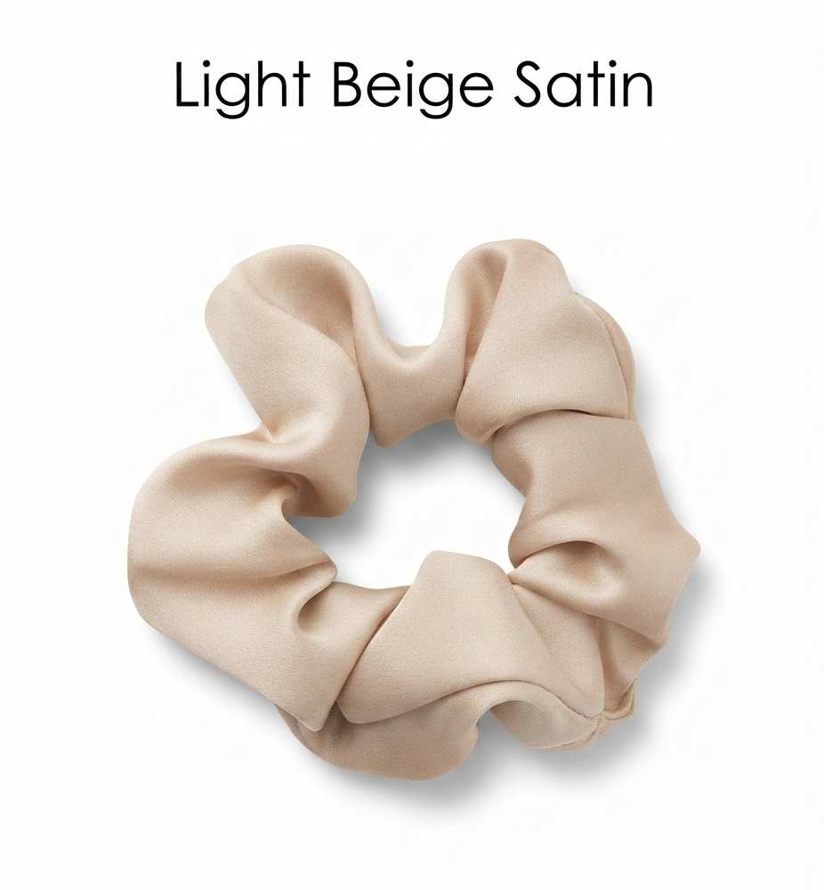 Light Beige Chiffon Scrunchie