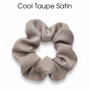 Cool Taupe Chiffon Scrunchie