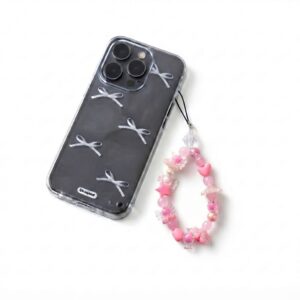 Pink Shell & Star Beaded Phone Charm