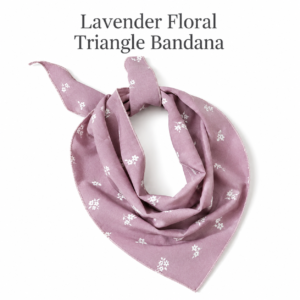Lavender Floral Triangle Bandana