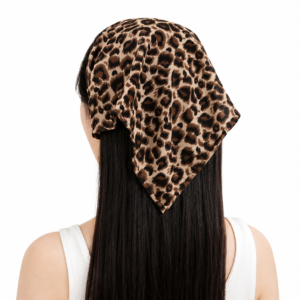 Leopard Print Triangle Chiffon Bandana