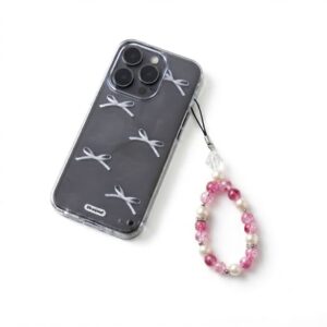 Rose Quartz Sparkle Beaded Phone Charm